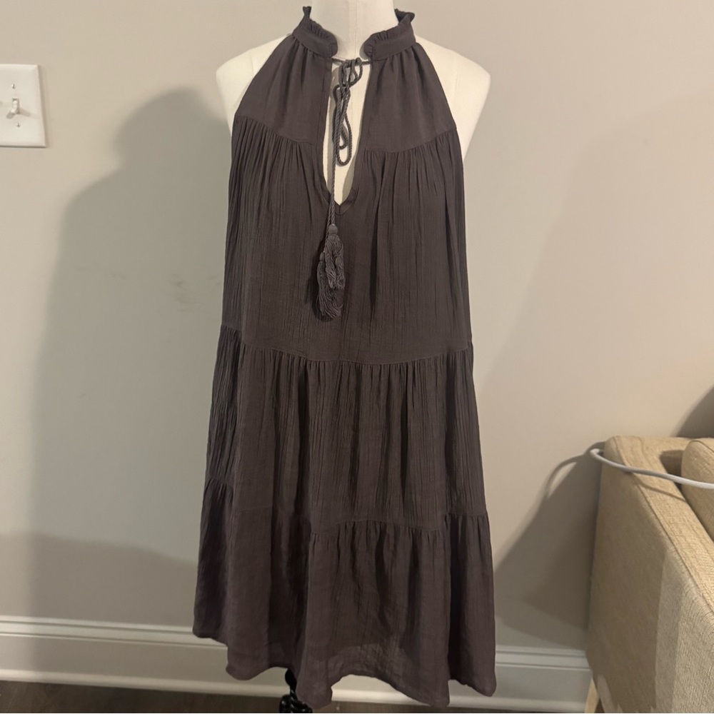 Wishlist Front Tie Dress with Ruffle Accents